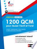 1 200 QCM pour réussir l'écrit et l'oral concours 2019-2020