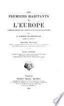 1 ̊Peuples étrangers à la race indo-européenne (habitants des cavernes, Ibères, Pélasges, Etrusques, Phéniciens); 2 ̊Indo-Européens, 1. ptie. (Scythes, Thraces, Illyriens, Ligures) 1889