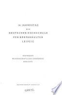 10. Jahrestag der Deutschen Hochschule für Körperkultur Leipzig