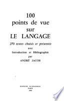 100 points de vue sur le langage