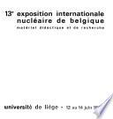 13e Exposition internationale nucléaire de Belgique