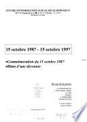 15 octobre 1987-15 octobre 1997