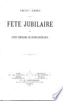 1830-1880 - Fête jubilaire du Petit-Séminaire de Bonne Espérance