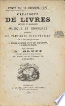 1875 10 15-22 Catalogue de livres anciens et modernes, musique et gravures provenant de plusieurs bibliophiles
