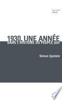 1930, une année dans l'histoire du peuple juif