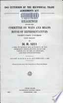 1949 Extension of the Reciprocal Trade Agreements Act