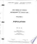 1966 Census of Canada: Population. General characteristcs
