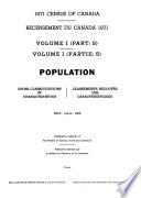 1971 Census of Canada -: Population