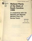 1986 wetland plant list North Carolina