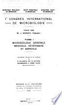 1er Congrès international de microbiologie