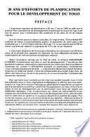 20 ans d'efforts de planification pour le développement du Togo