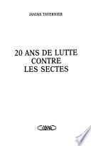 20 ans de lutte contre les sectes