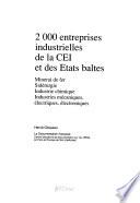 2000 entreprises industrielles de la CEI et des Etats baltes