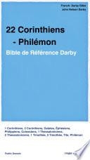 22 Corinthiens - Philémon