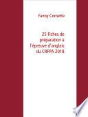 25 Fiches de préparation à l'épreuve d'anglais du CRFPA 2018
