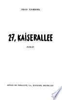 27, Kaiserallee. Roman
