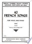 40 French songs for voice and piano: Chère nuit