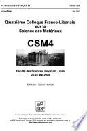4e Colloque franco-libanais sur la science des matériaux