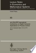 4th IFAC/IFIP International Conference on Digital Computer Applications to Process Control