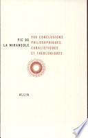 900 conclusions philosophiques, cabalistiques et théologiques