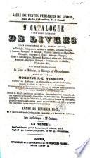 9e catalogue d'une riche collection de livres ... le tout délaissé par monsieur F.-E. Verbeeck