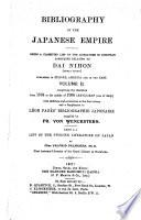 A Bibliography of the Japanese Empire