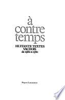 A contre temps