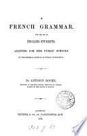 A French grammar, for the use of English students