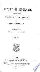 A history of England, from the first invasion by the Romans