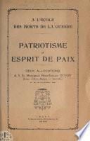À l'école des morts de la guerre : patriotisme et esprit de paix