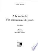 A la recherche d'un communisme de pensée