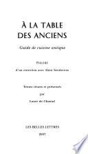 À la table des anciens