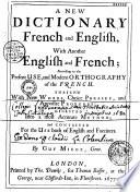 A new dictionary, french and english