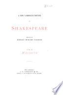 A New Variorum Edition of Shakespeare: Macbeth. 1873