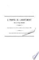 A propos de l'avortement