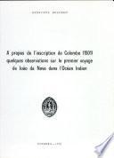A Propos de l'Inscription de Colombo (1501) Quelques Observations sur le Premier Voyage de João da Nova dans l'Ocean Indien