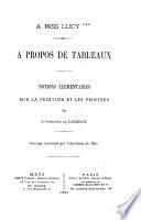 A propos de tableaux