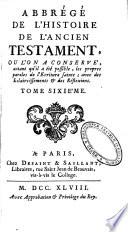 Abbrégé de l'histoire et de la morale de l'Ancien Testament