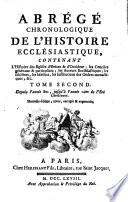 Abrégé chronologique de l'histoire ecclésiastique