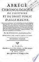Abrégé chronologique de l'histoire et du droit public d'Allemagne
