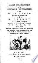 Abrégé chronologique de l'histoire universelle