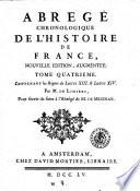 Abregé chronologique ou extraict de l'histoire de France