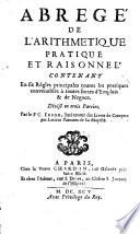 Abrégé de l'arithmétique pratique ...