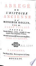 Abrégé de l'Histoire ancienne de Monsieur Rollin