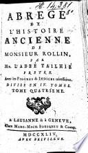 Abregé de l'histoire ancienne de Monsieur Rollin