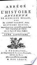 Abrégé de l'Histoire ancienne de Rollin