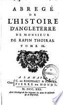 Abregé de l'histoire d'Angleterre