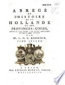Abregé de l'histoire de la Hollande et des Provinces-Unies