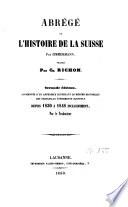 Abrégé de l'histoire de la Suisse
