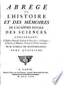 Abrégé de l'Histoire et des Mémoires de l'Académie royale des sciences